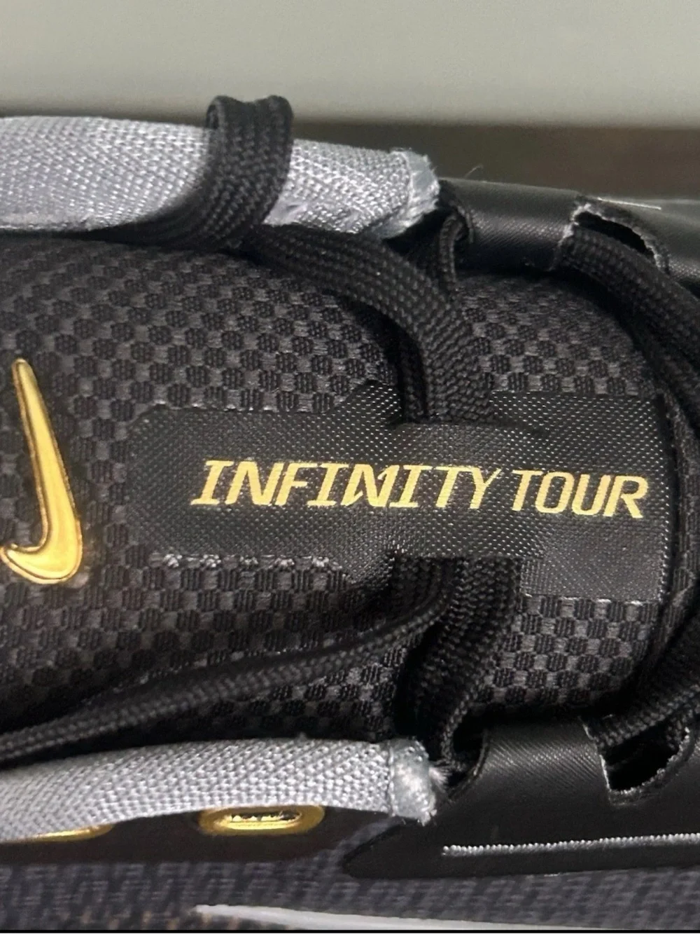 Nike Air Zoom Infinity Tour 2 Golf Shoes Black Gold Mens Size 7.5 FD0217-003
